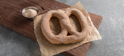 cinnamon sugar pretzel